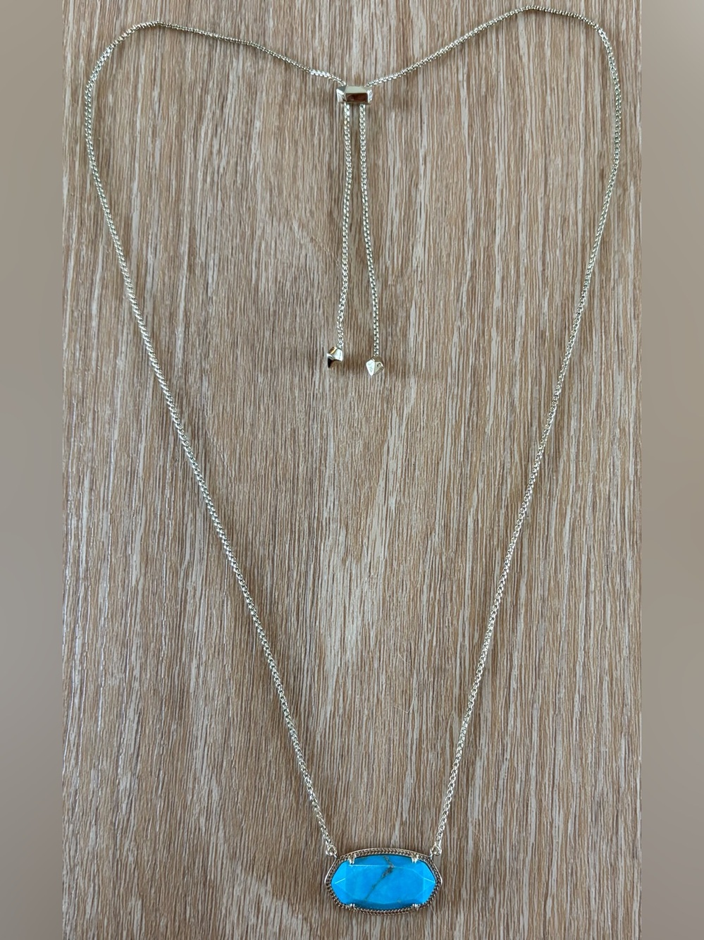 Kendra Scott Turquoise Blue Elle Pendant Necklace
